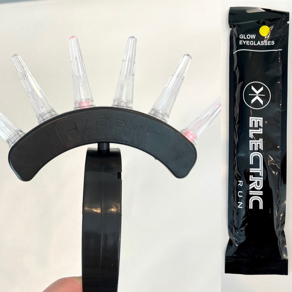 Halloween Costume Accessories Light Up Spiked Headband & Glow Eyeglasses